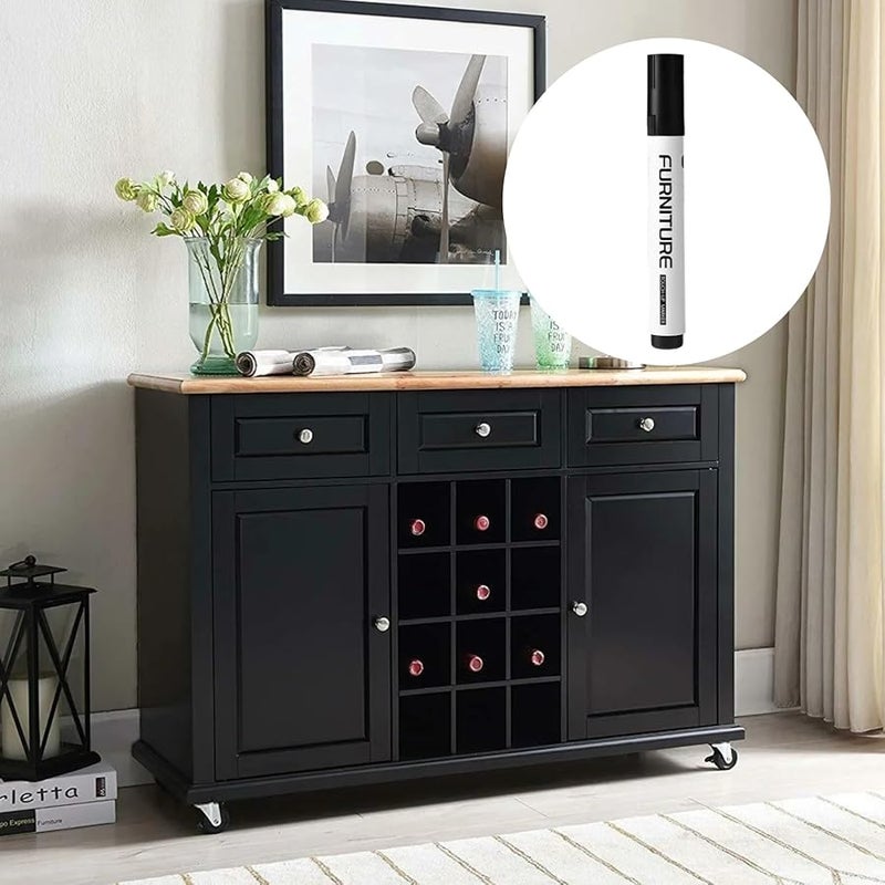 Wood Filler Pen Set For Furniture Repair Black White Gray Precision Angled Tip - Image 4